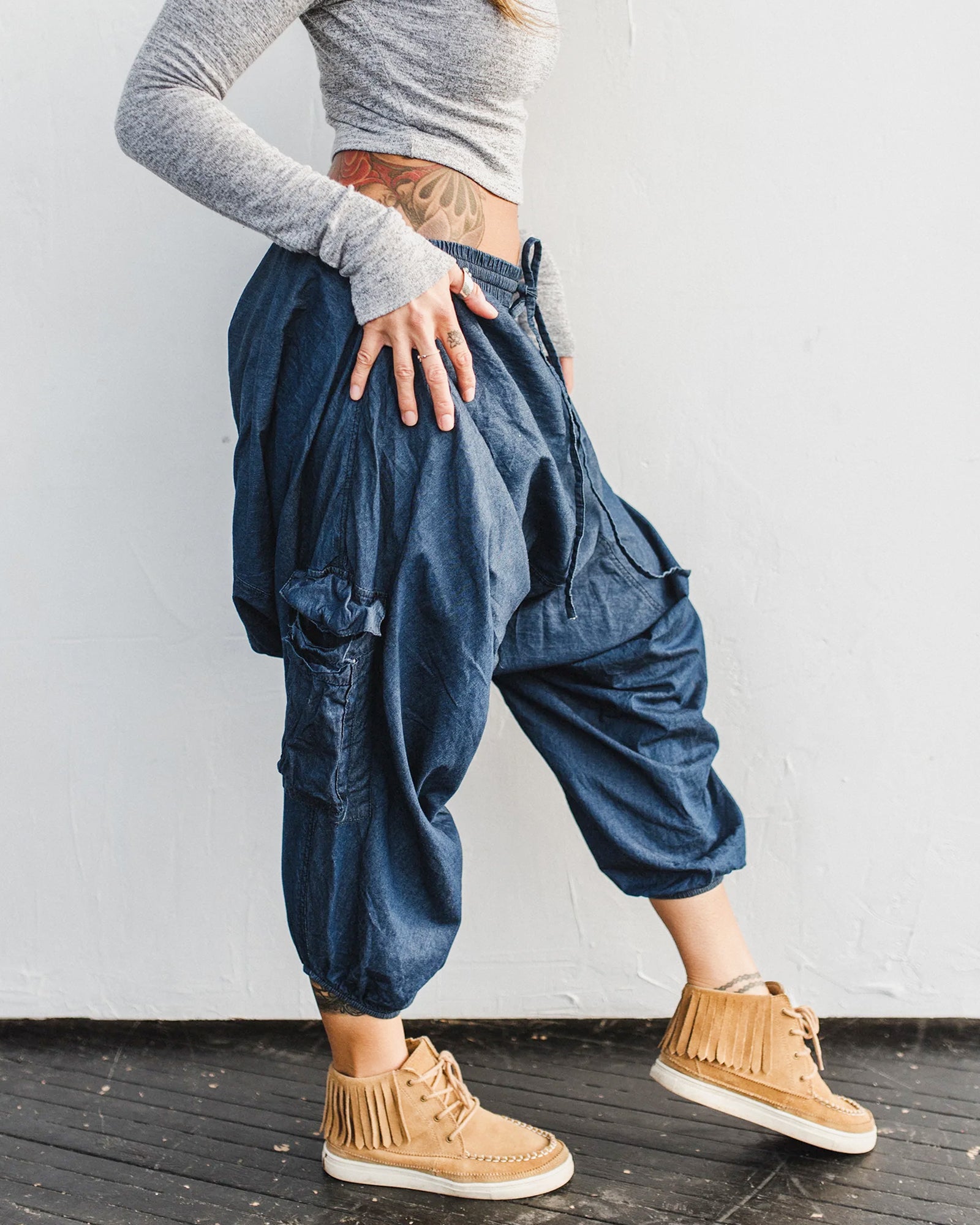 JEAN HAREM PANTS