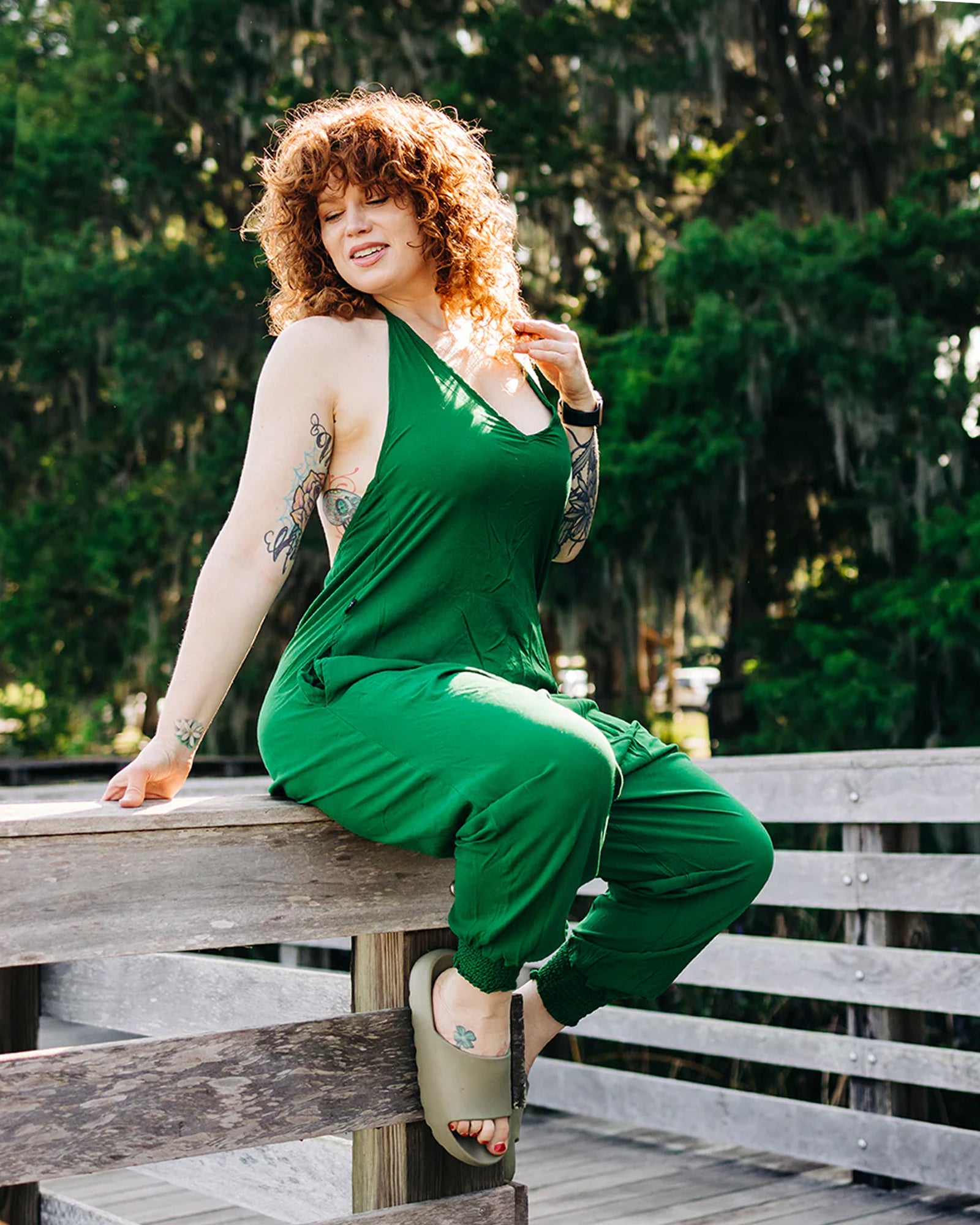 SOLID HAREM JUMPSUIT