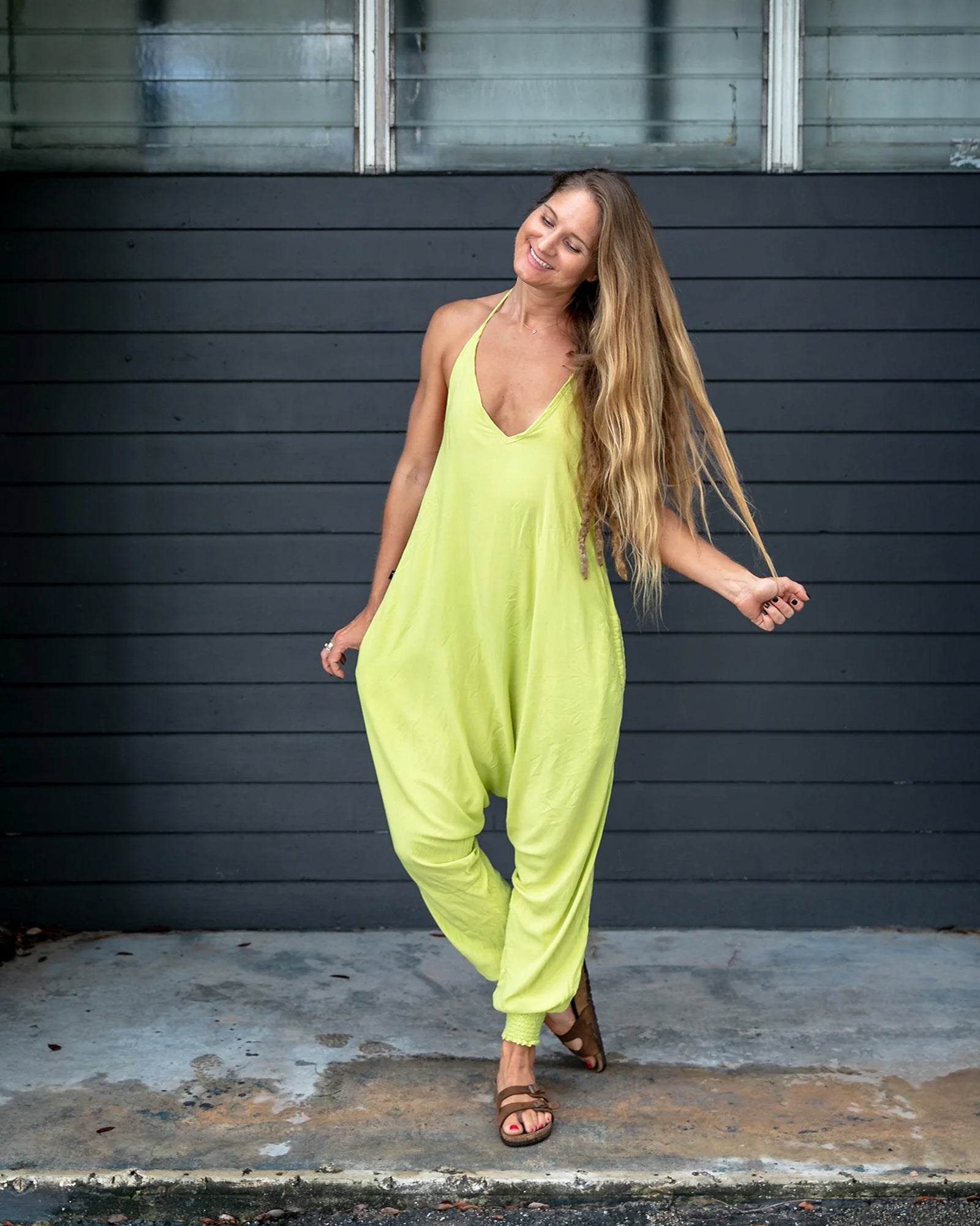 SOLID HAREM JUMPSUIT