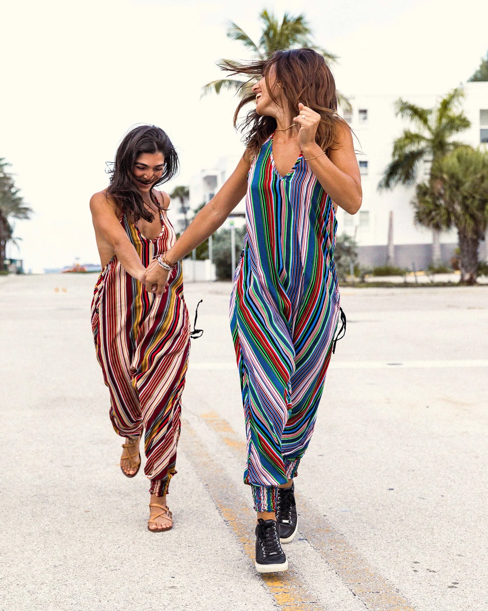 STRIPED JUMPSUIT