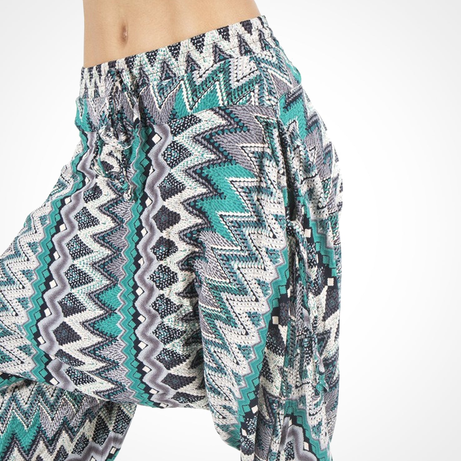 Green Zags Detail ~ Yoga Pants for Men and Women