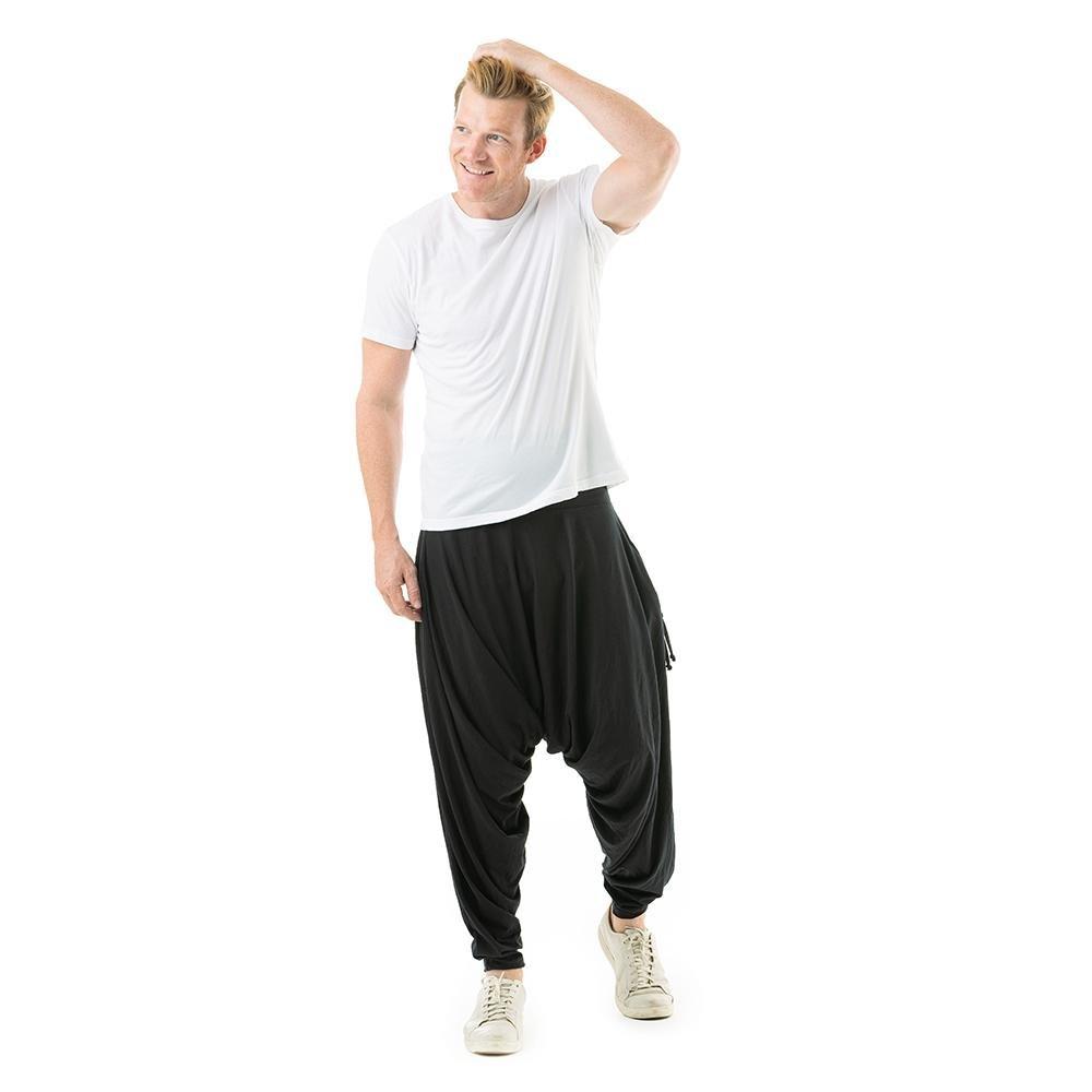 Black Stretch Jersey Organic Pants
