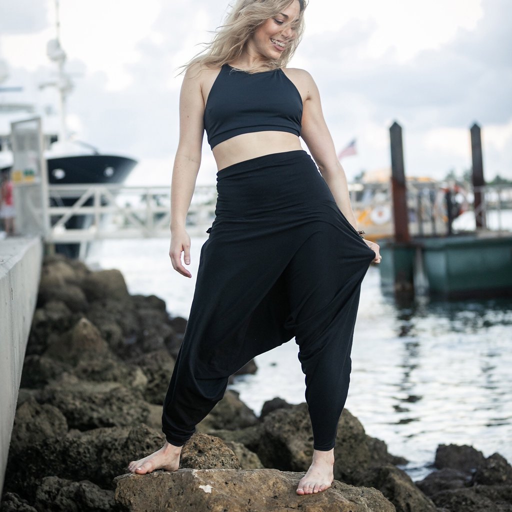High Waisted Black Organic Yoga Pants