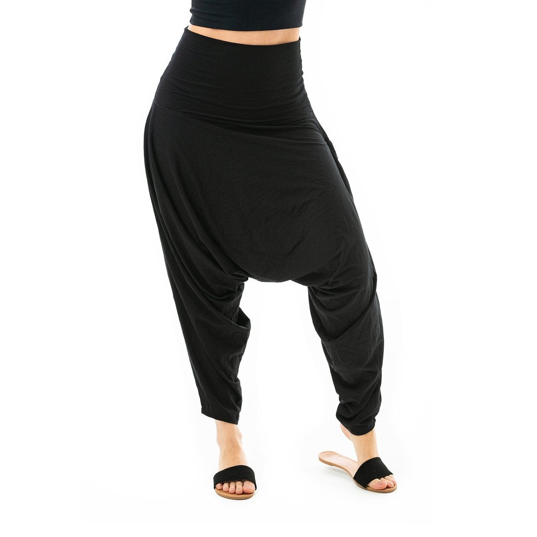 Unisex Bamboo Black Jersey Pants
