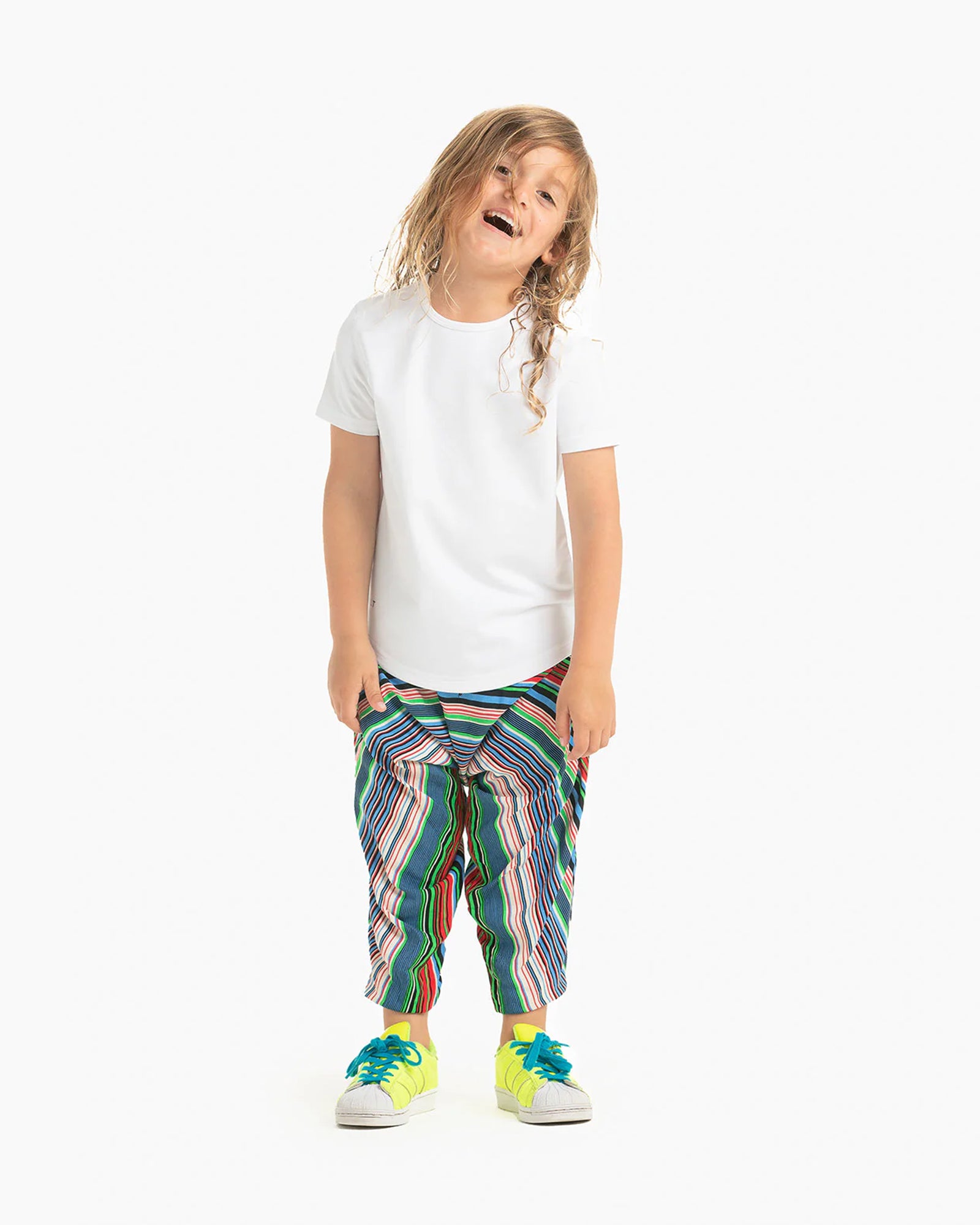 KIDS STRIPED HAREM PANTS