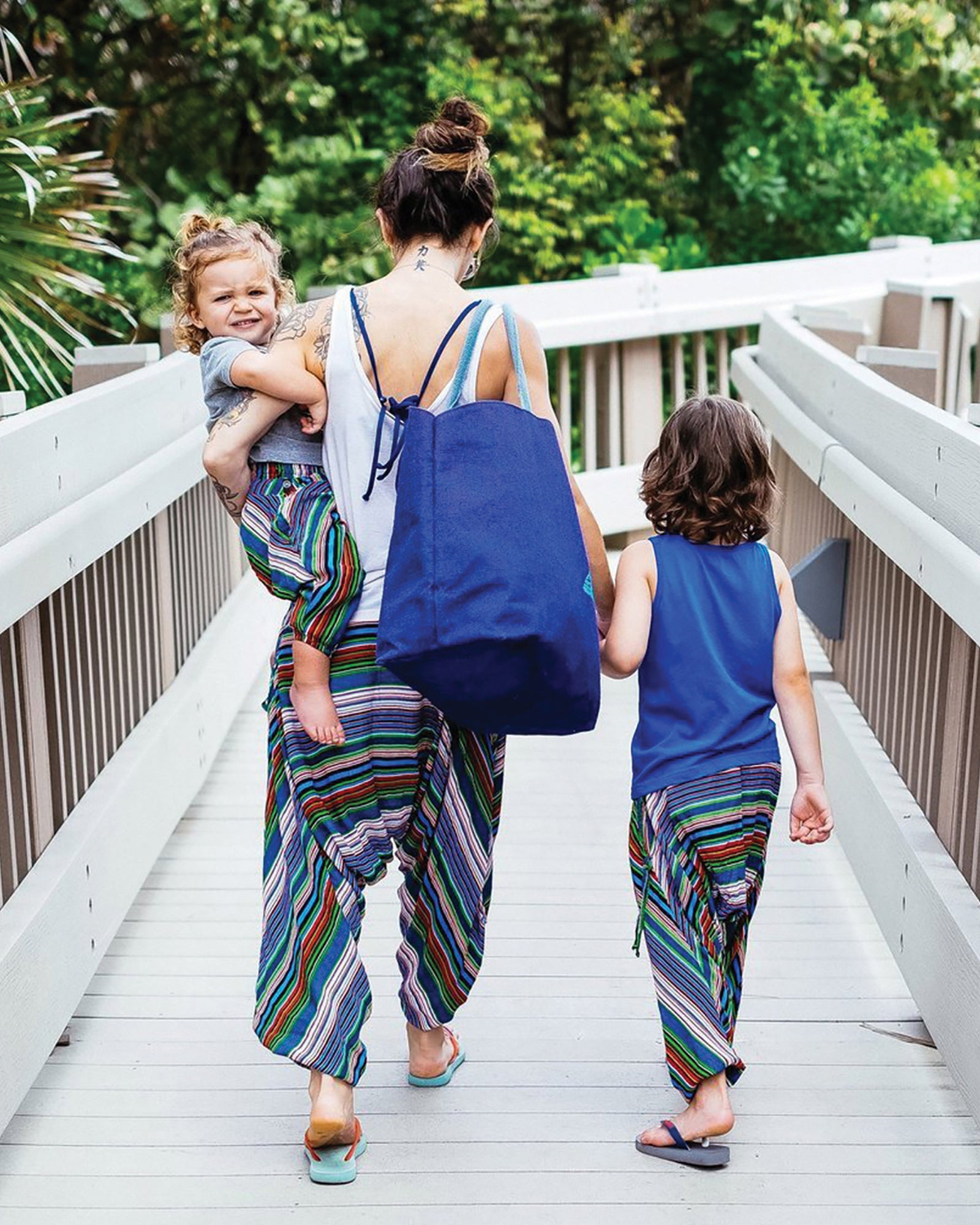 KIDS STRIPED HAREM PANTS