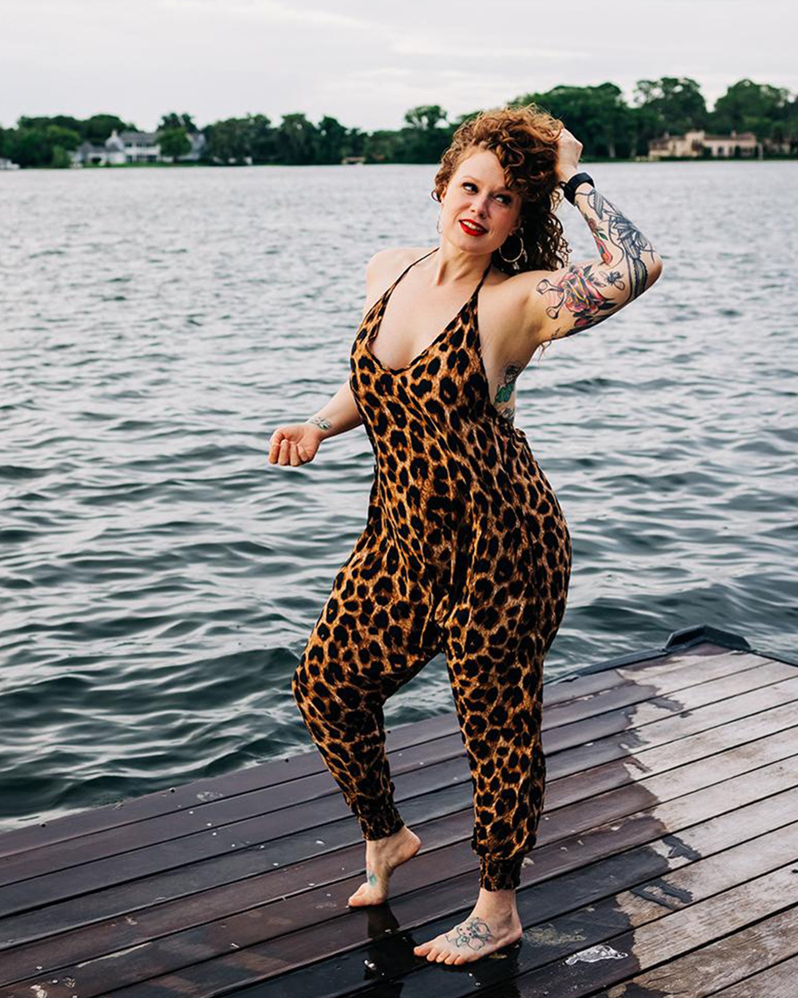 LEOPARD HAREM JUMPSUIT