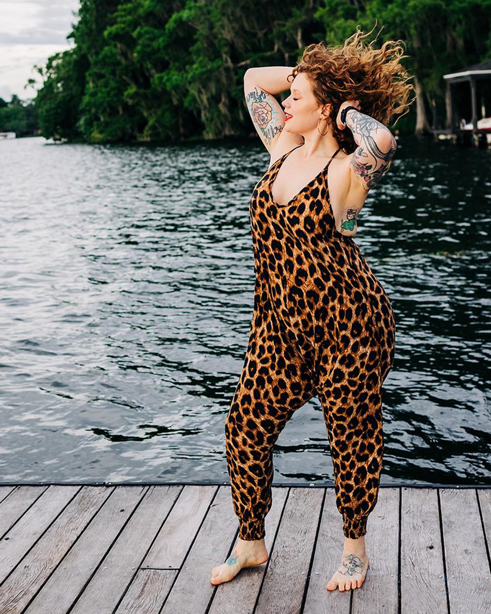 Leopard print one piece jumpsuit online