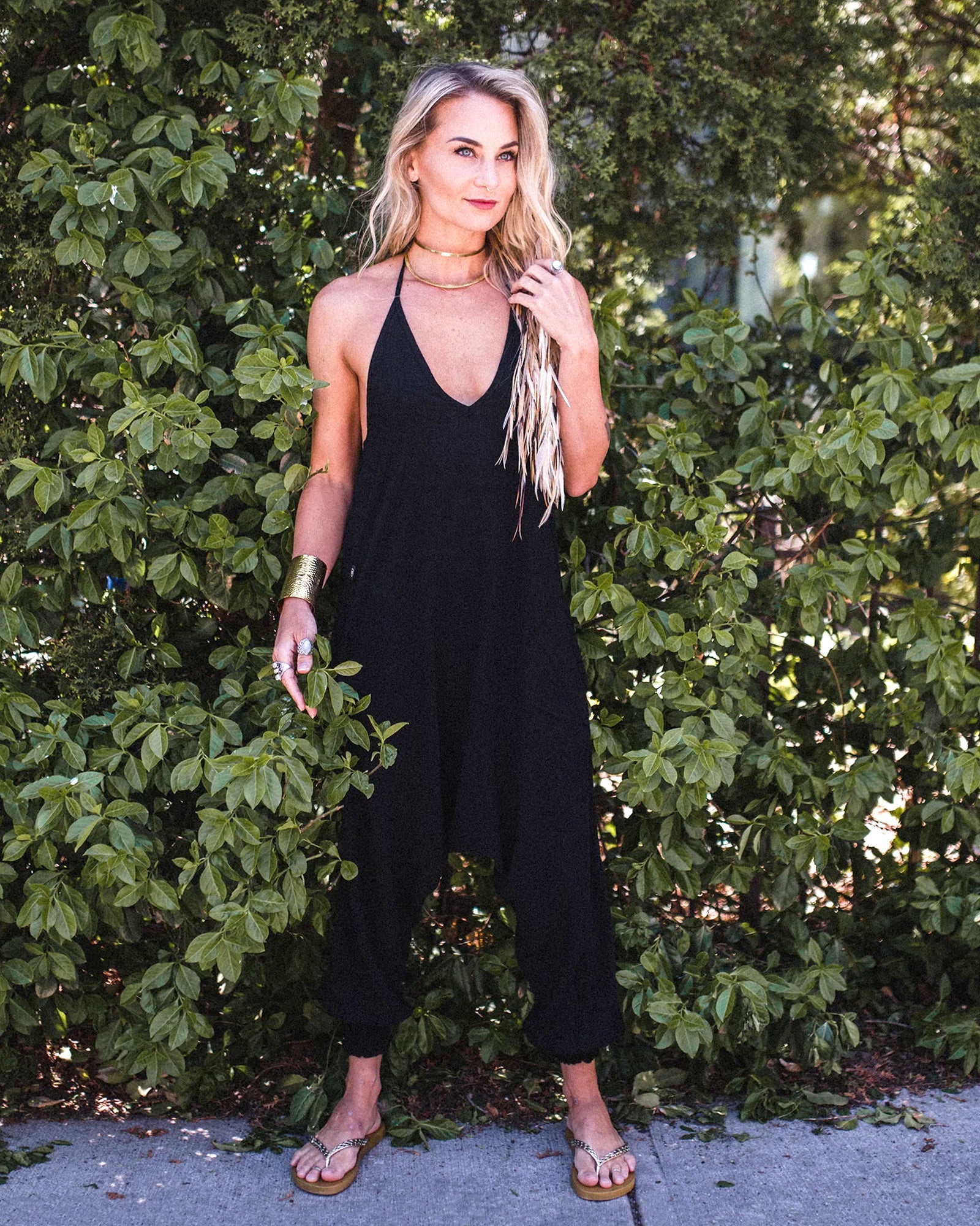 SOLID HAREM JUMPSUIT