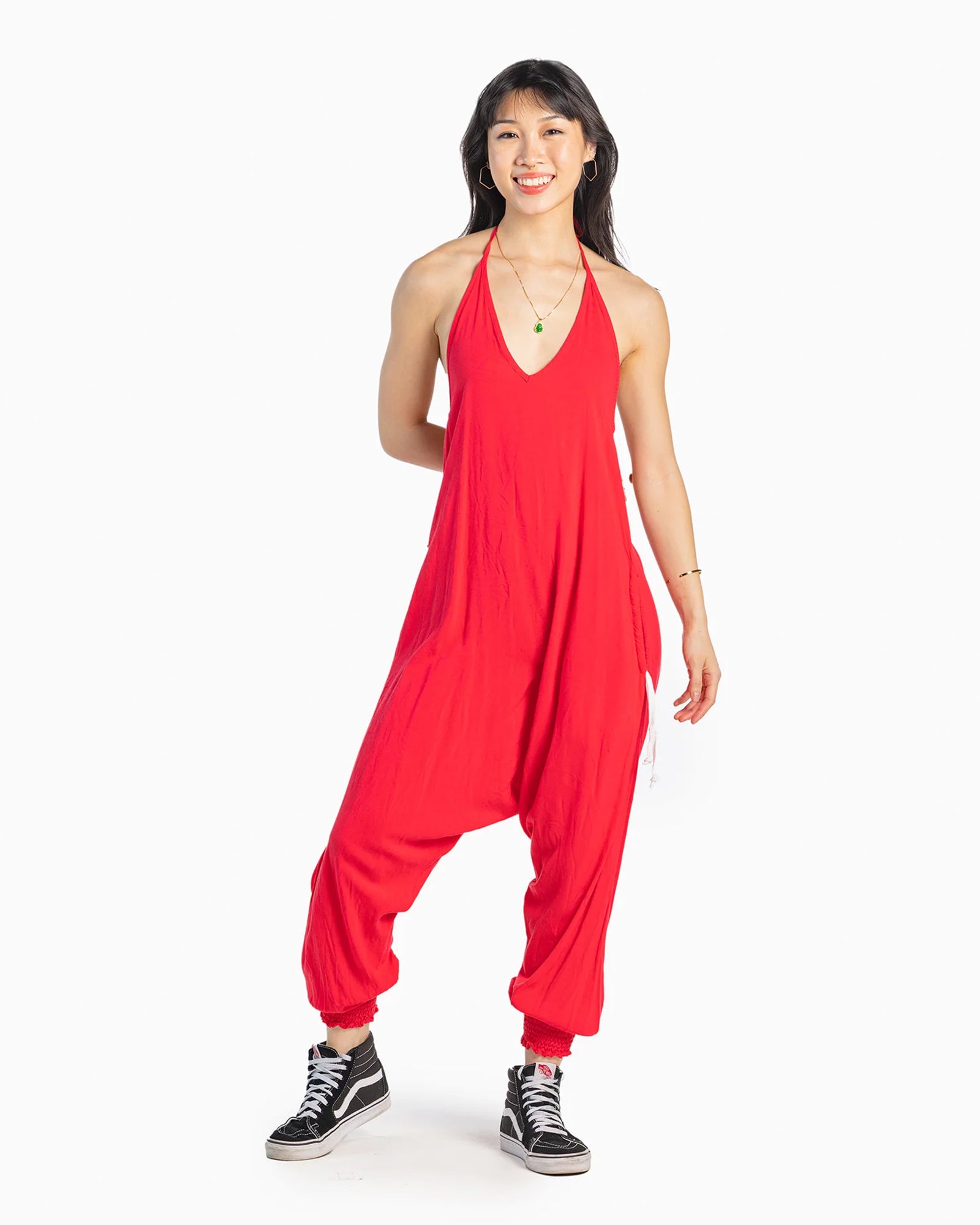 SOLID HAREM JUMPSUIT