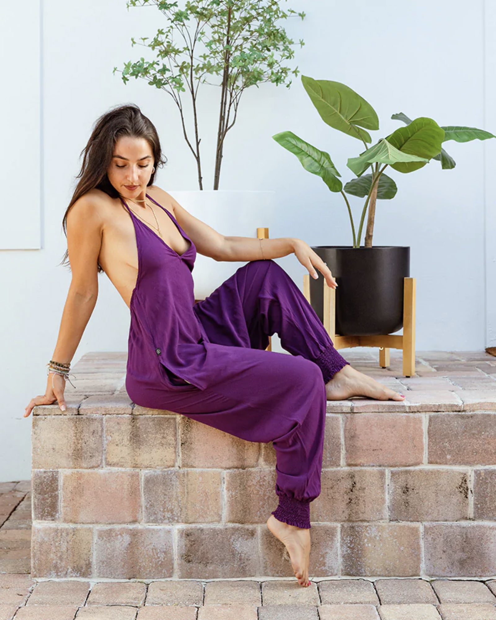 SOLID HAREM JUMPSUIT