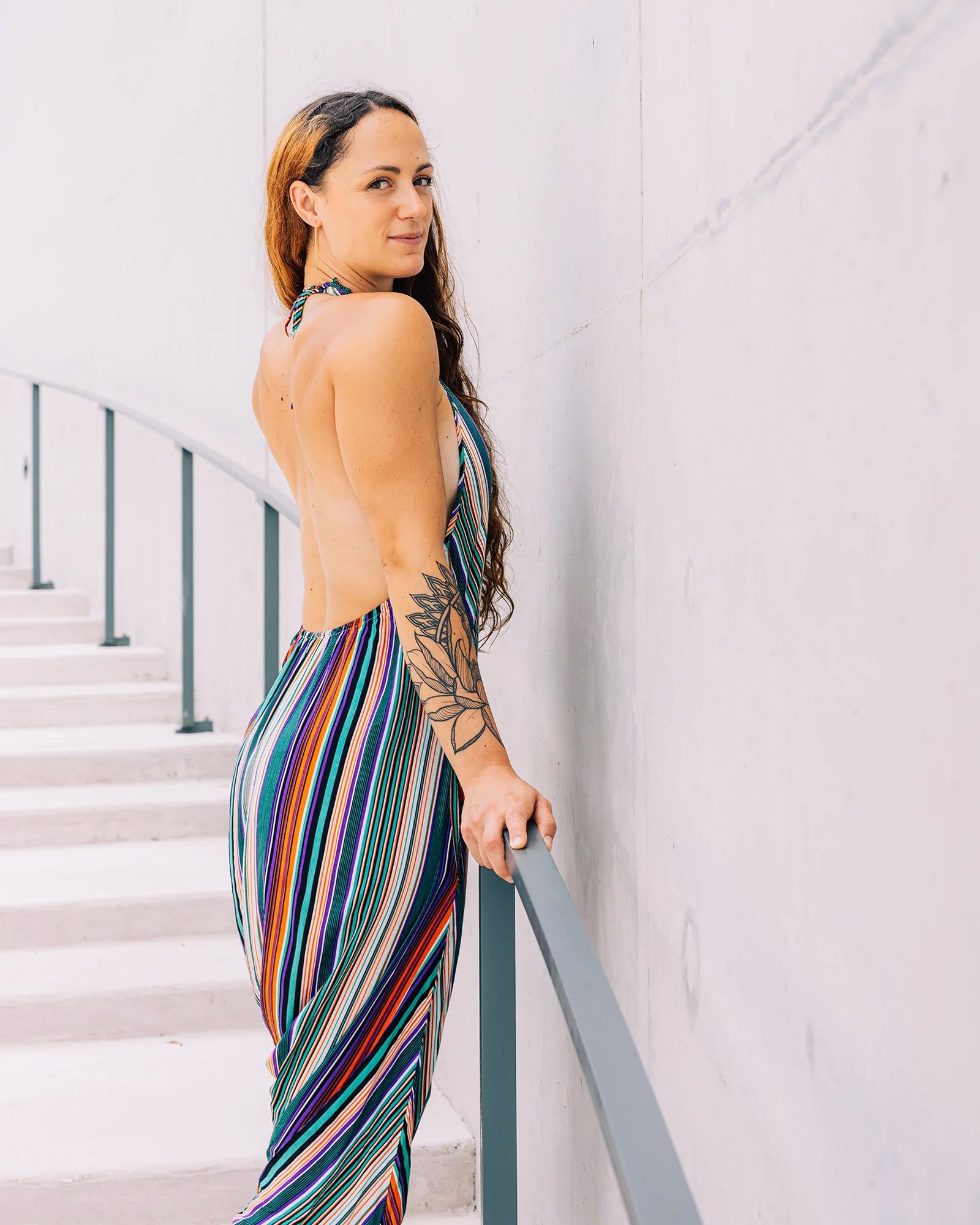 STRIPED JUMPSUIT