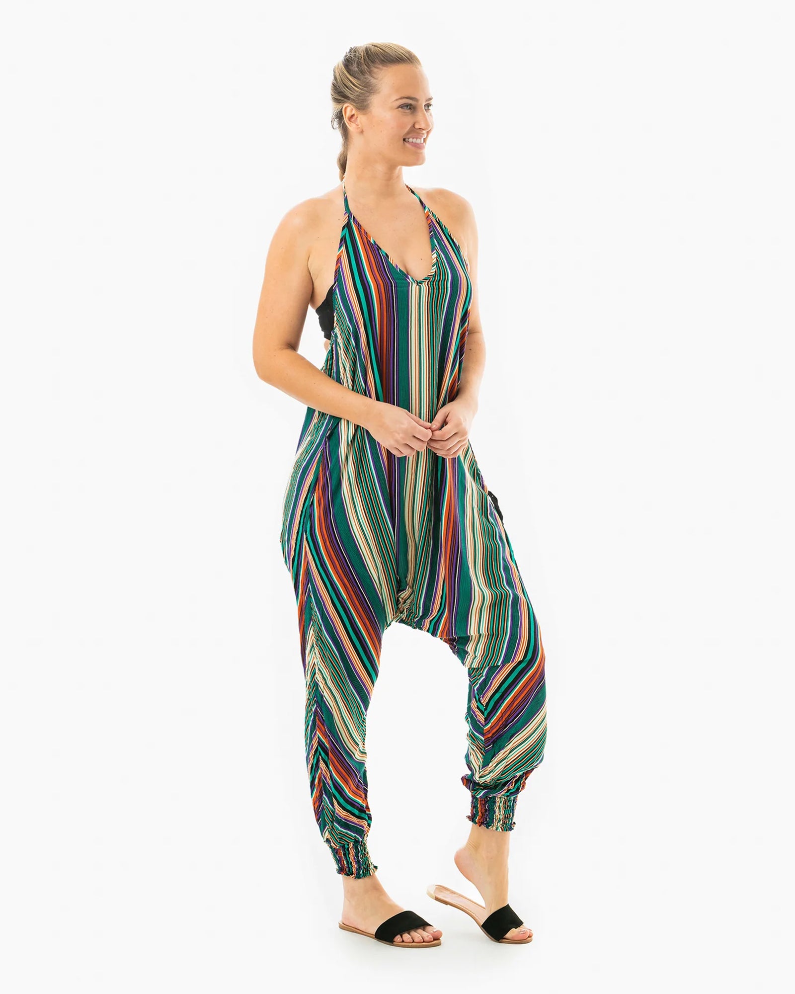 STRIPED JUMPSUIT