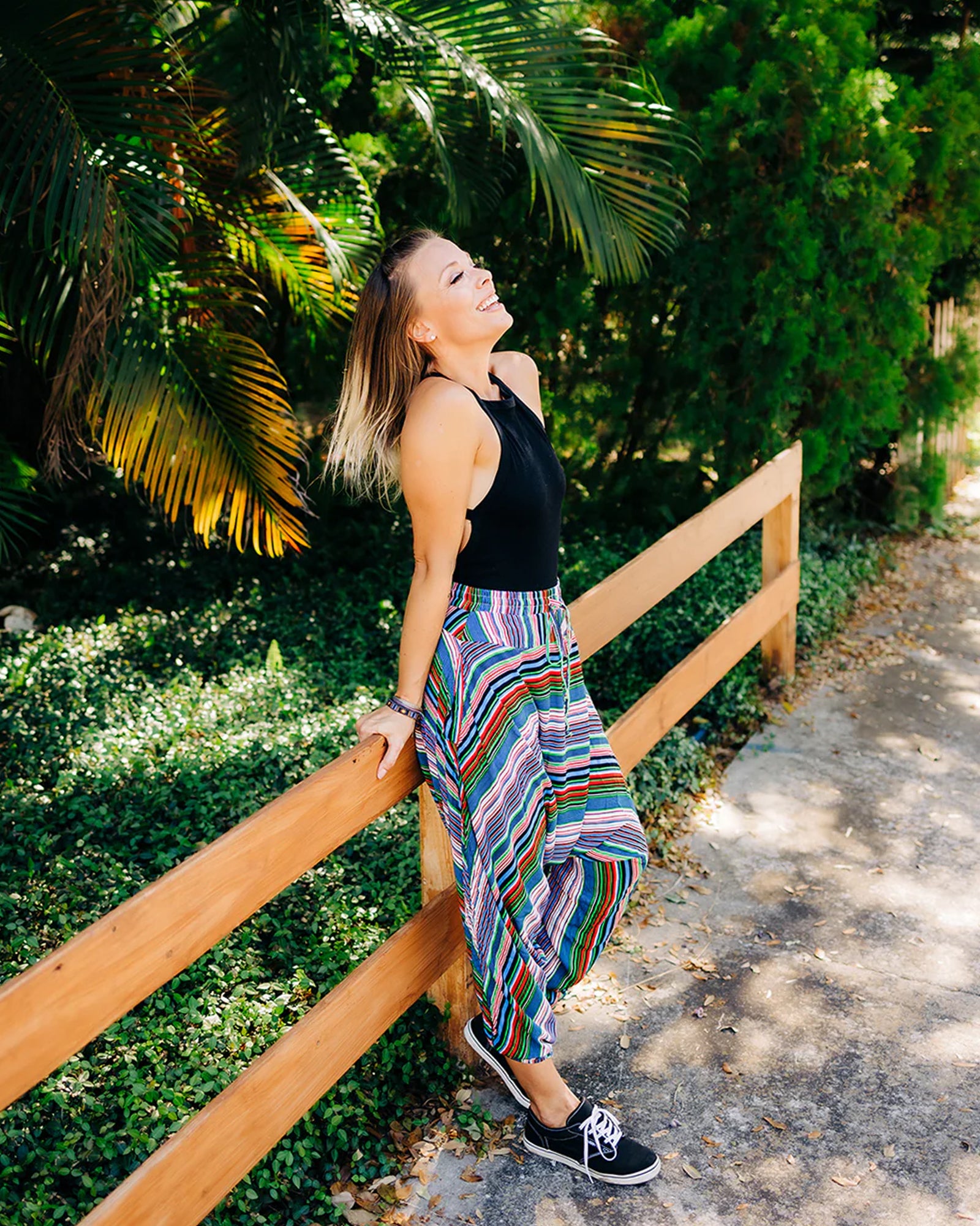 STRIPED HAREM PANTS