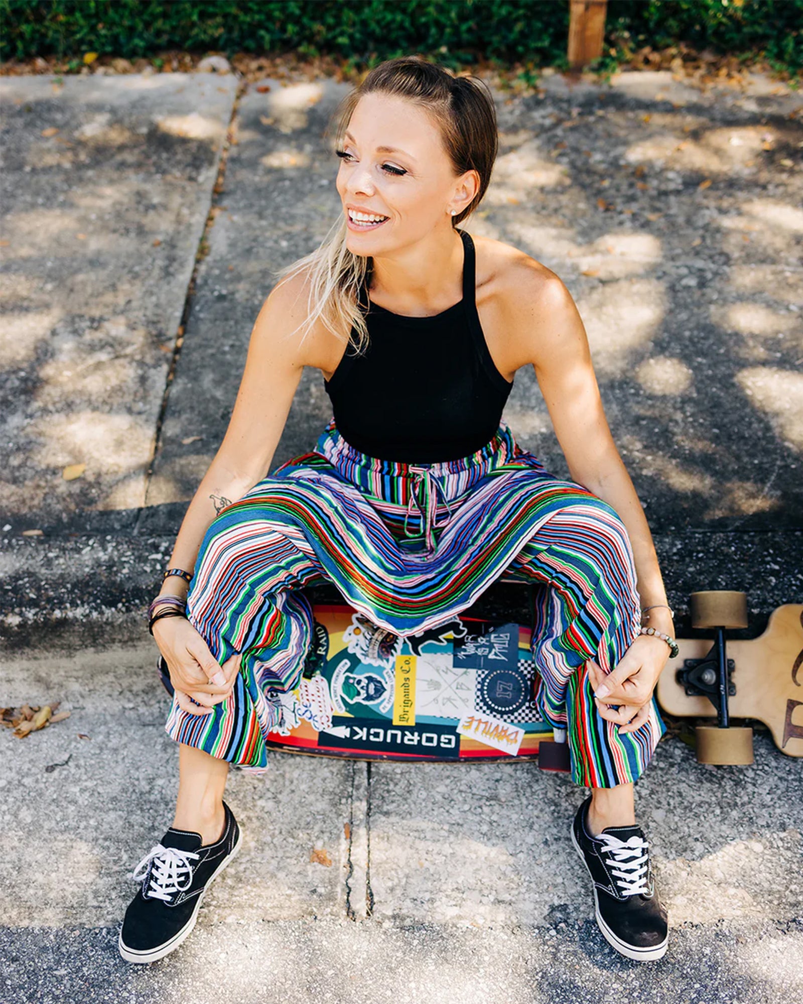 STRIPED HAREM PANTS