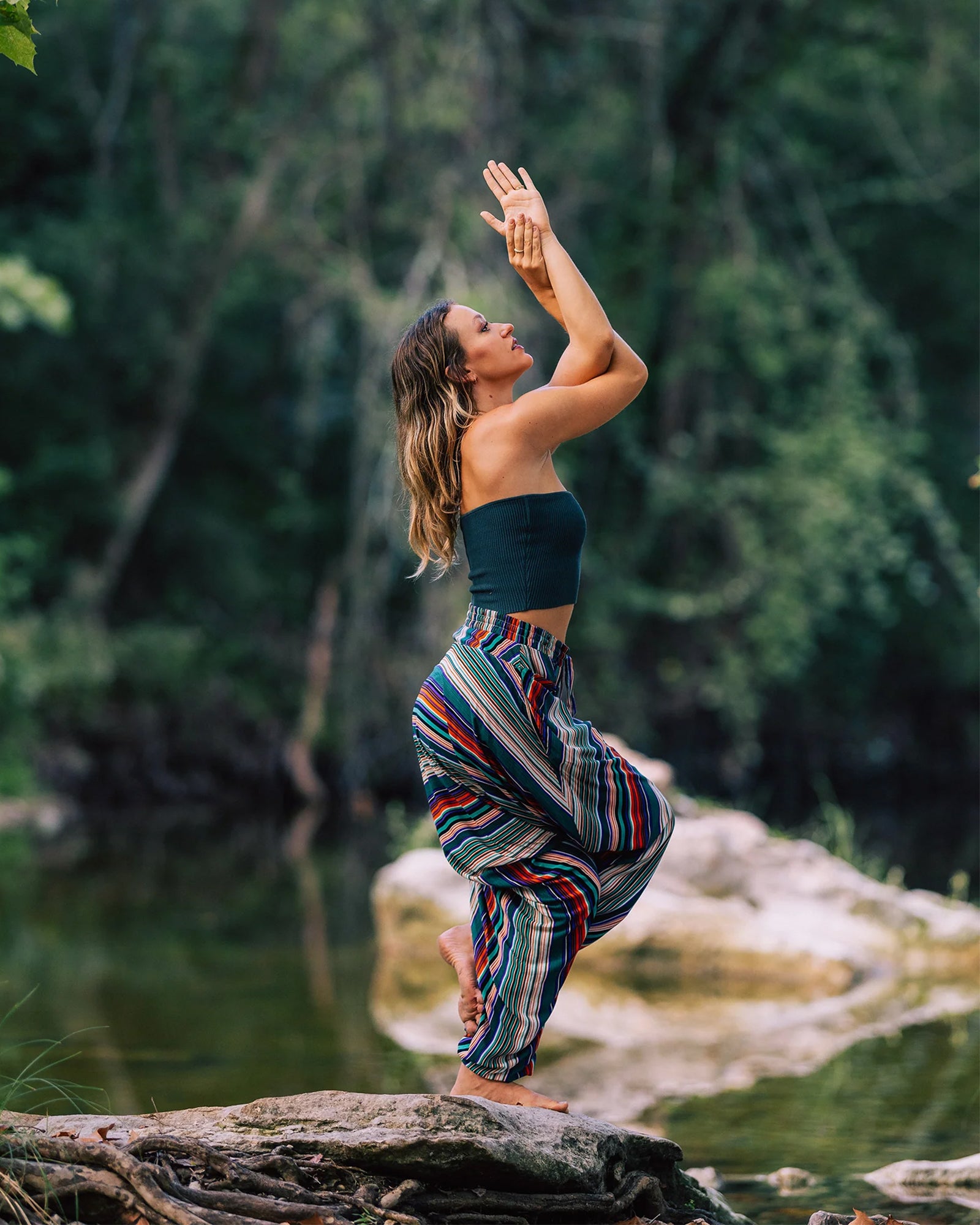 STRIPED HAREM PANTS